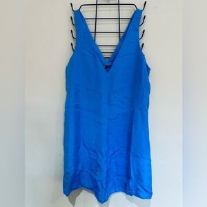 Zara Vibrant Blue V-Neck Mini Dress Size Small